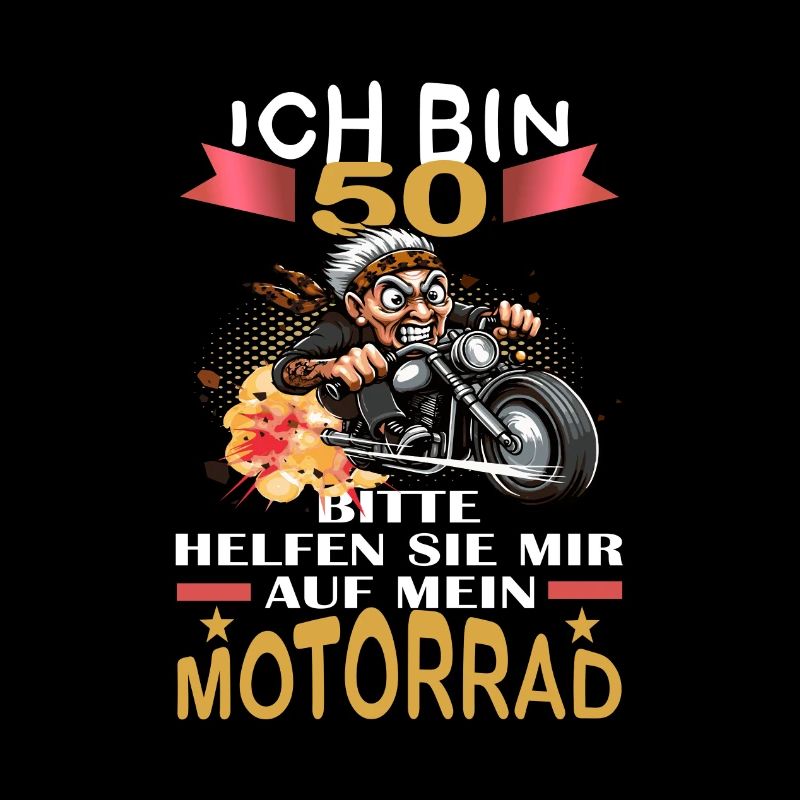 ICH BIN 50 BITTE HELFEN SIE MIR AUF MEIN MOTORRAD