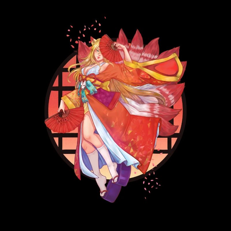 9-tailed fox female