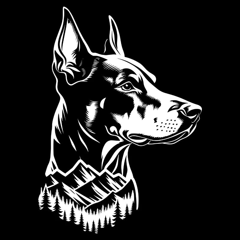 Dobermann Hund Berg