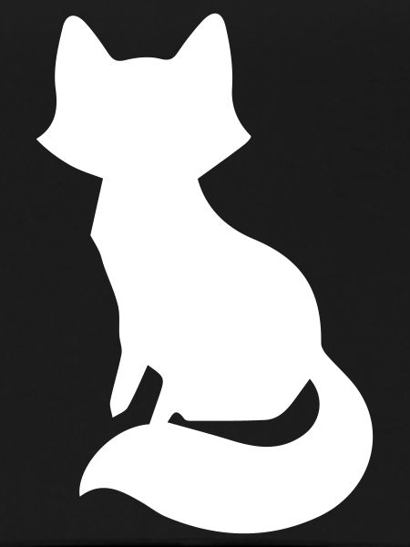 Playful Fox Silhouette Design