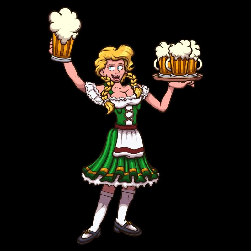 -Mädchen mit Bier