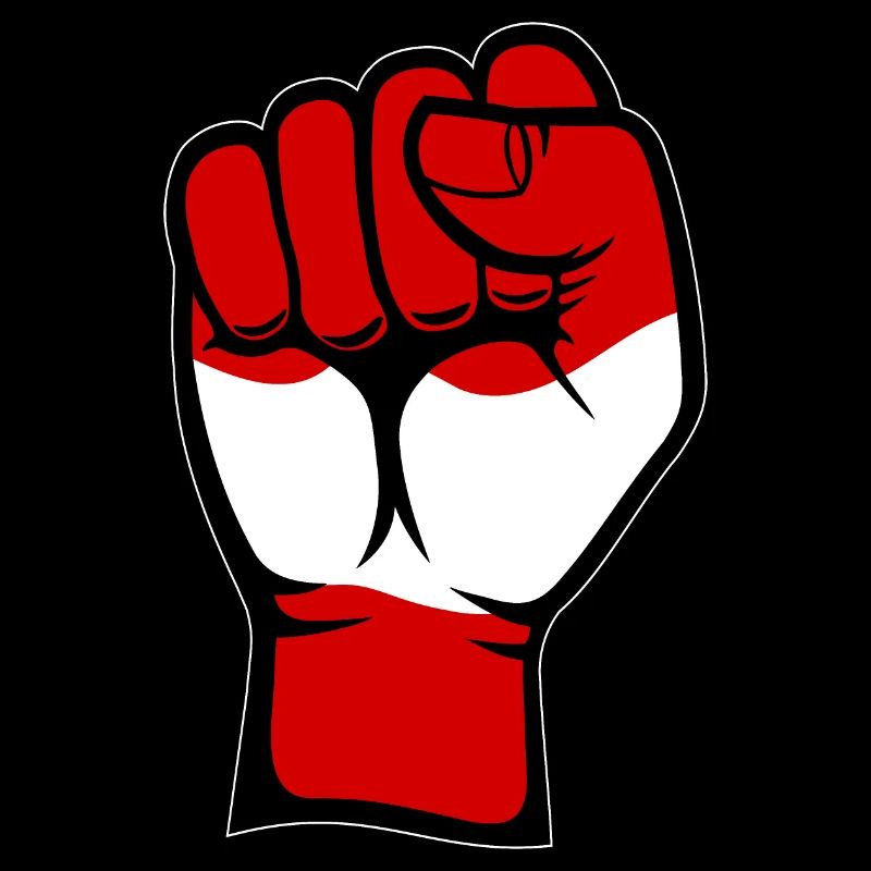 Drapeau de l’Autriche Symbole de la main du poing