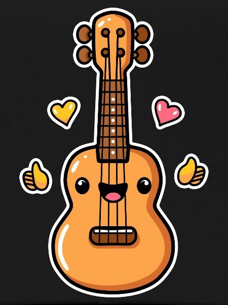 Ukulele Cartoon Style
