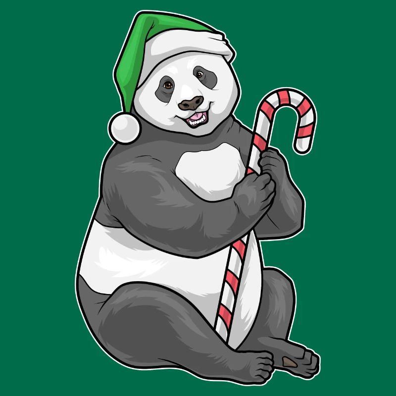 Panda Canne de Noël