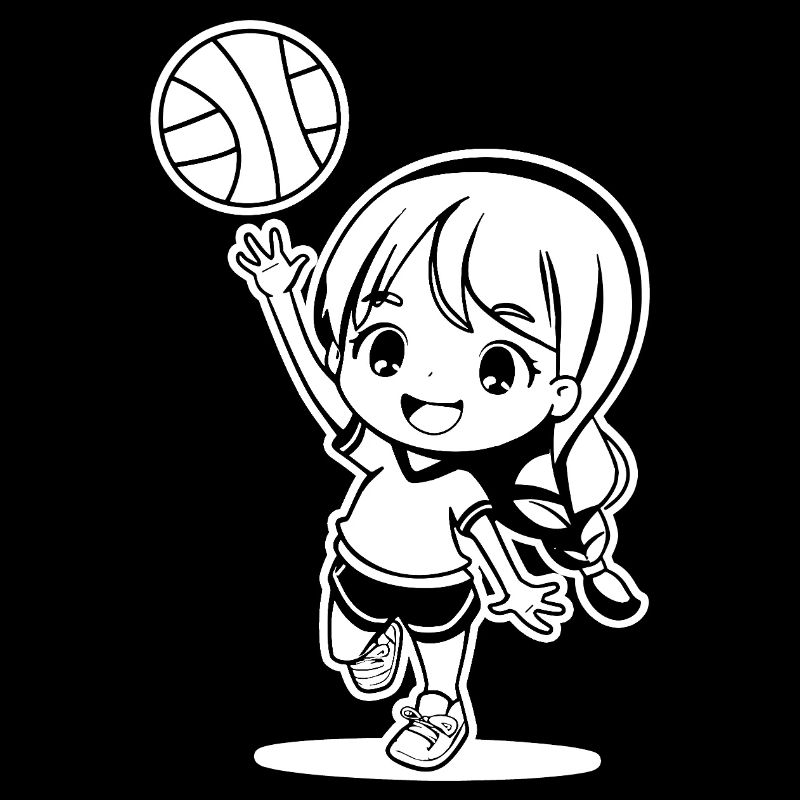 Little volleyball player