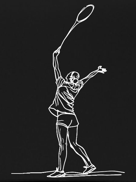 Badminton Player Sketch