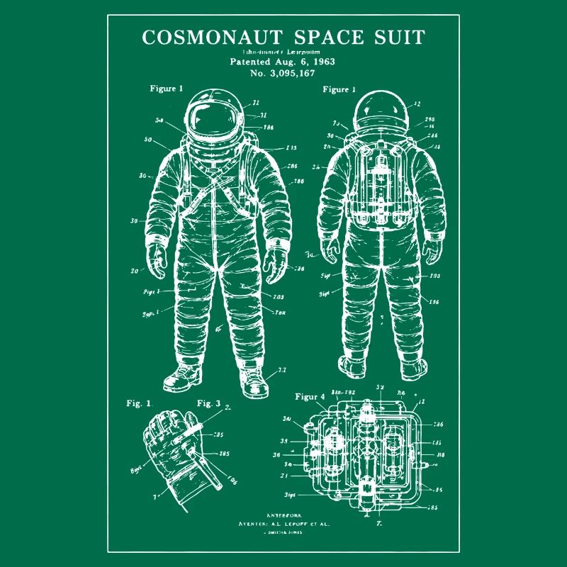 Plan de la combinaison spatiale du cosmonaute