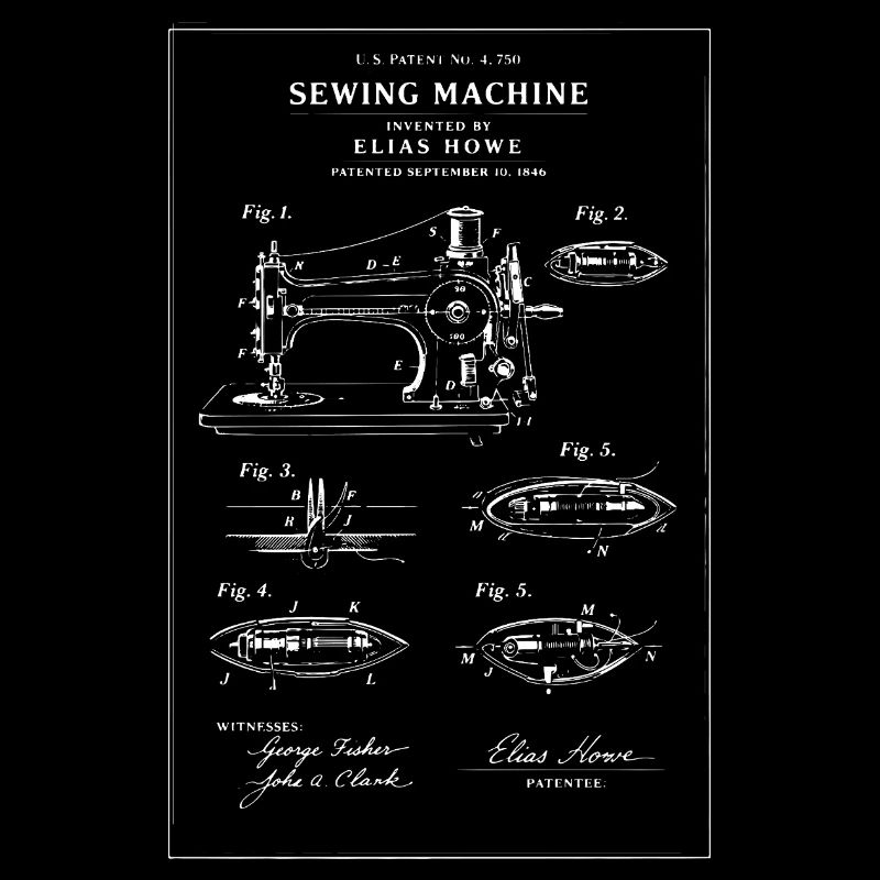 Blueprint Sewing machine Patent