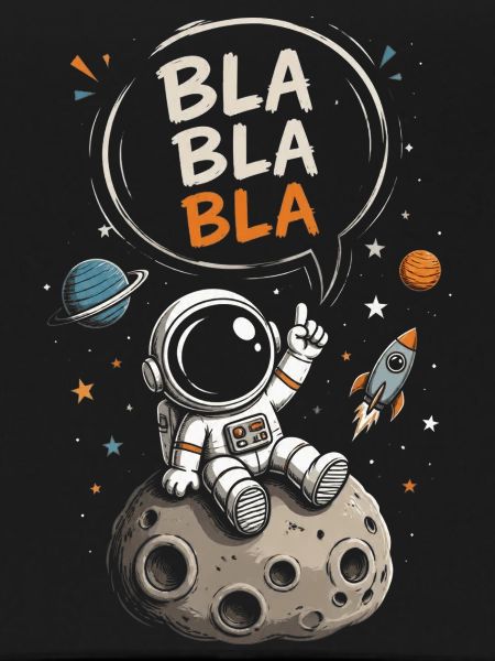 Astronaut Blabla on the Moon