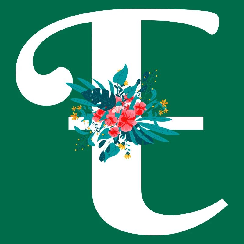 lettre E fleuris
