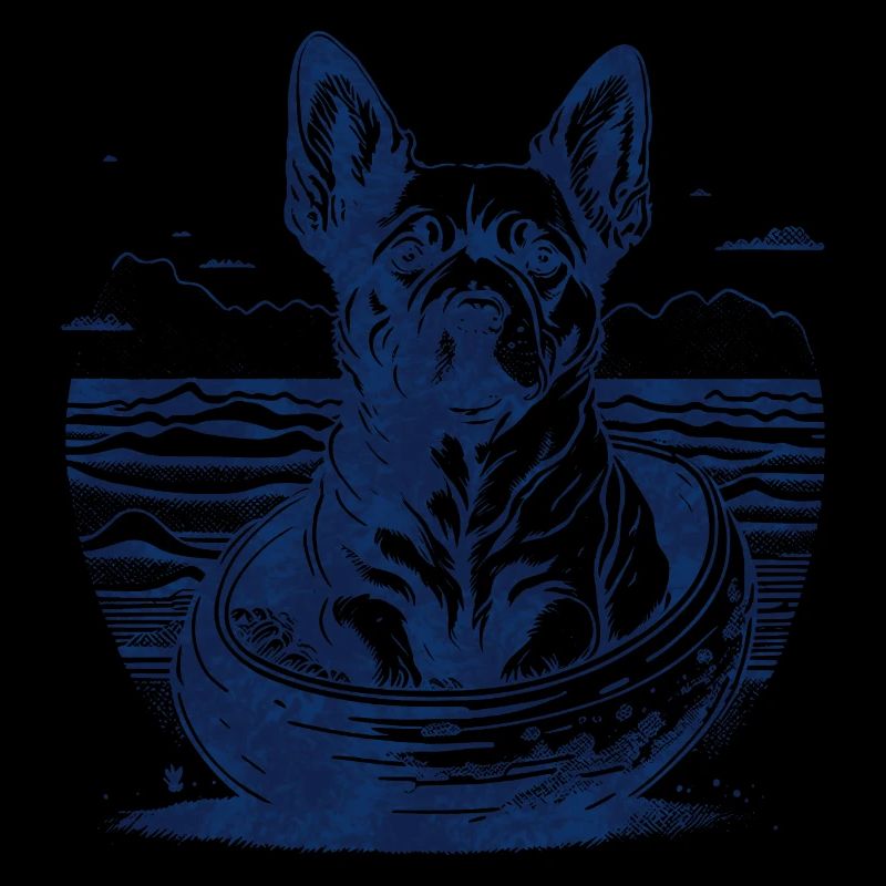 Chien dans un œuf