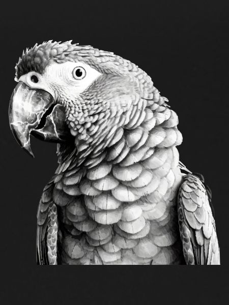 Parrot in pencil