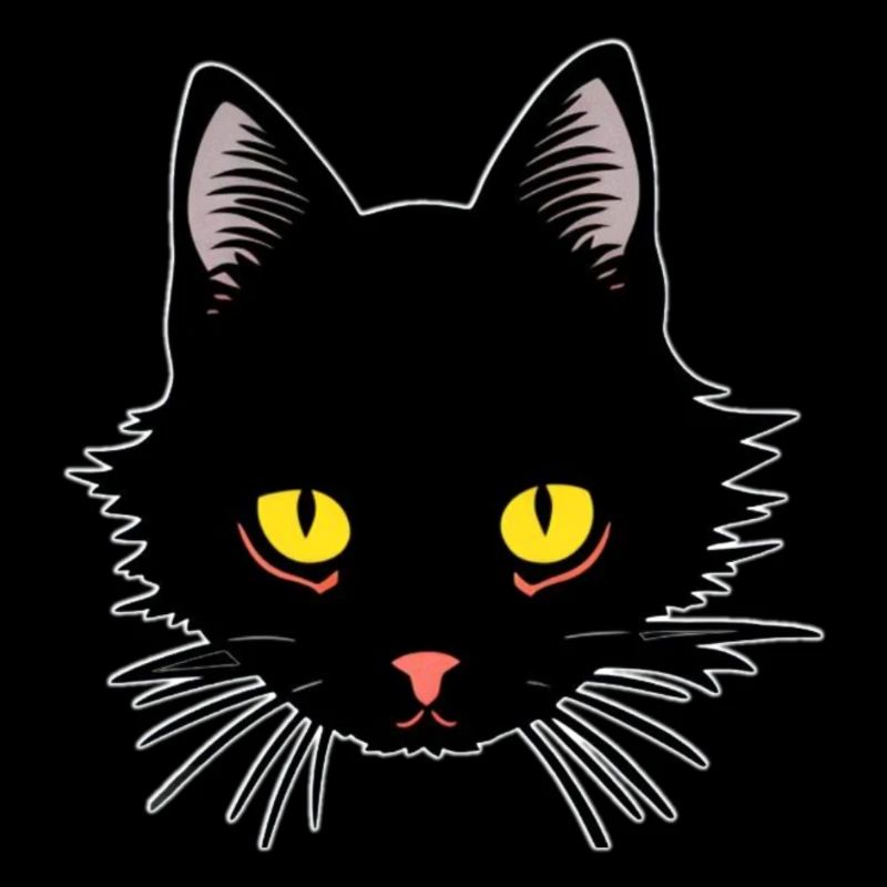 Chat noir qui n'a pas le temps de dormir