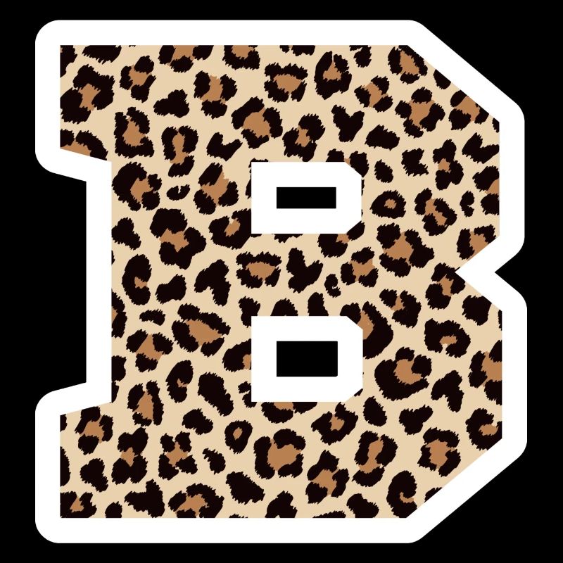 Letter B Leopard Pattern - Birthday Gift Idea