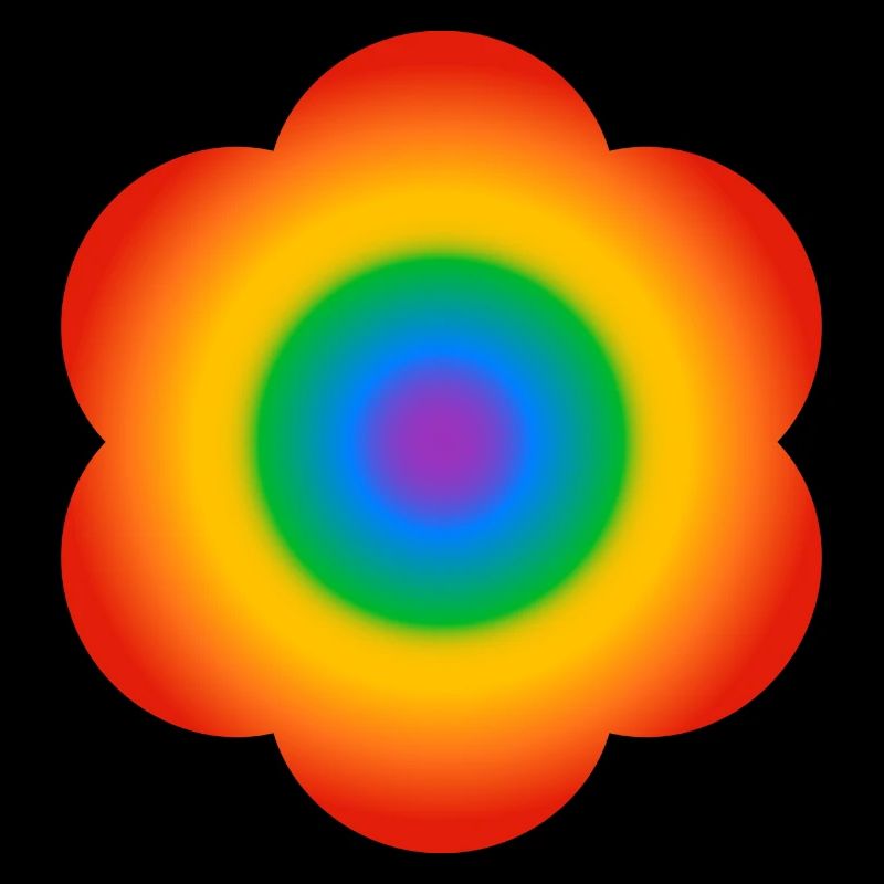 Fleur arc-en-ciel