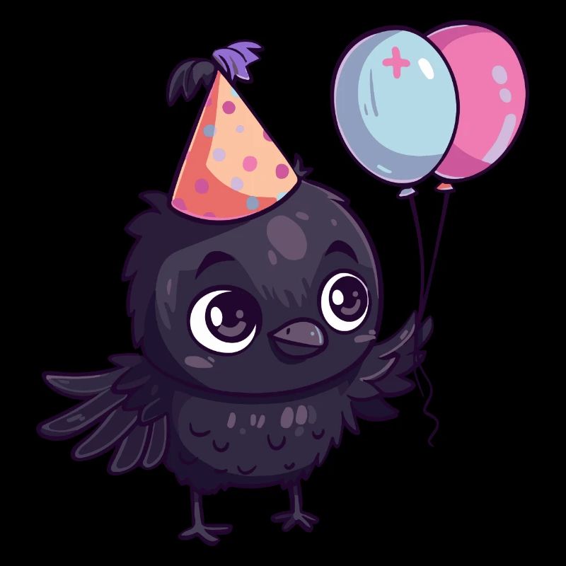 Rabe Krähe Geburtstag Comic