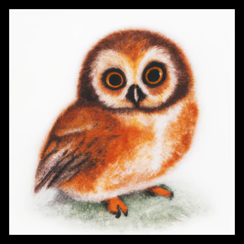 Süße Eule Aquarell