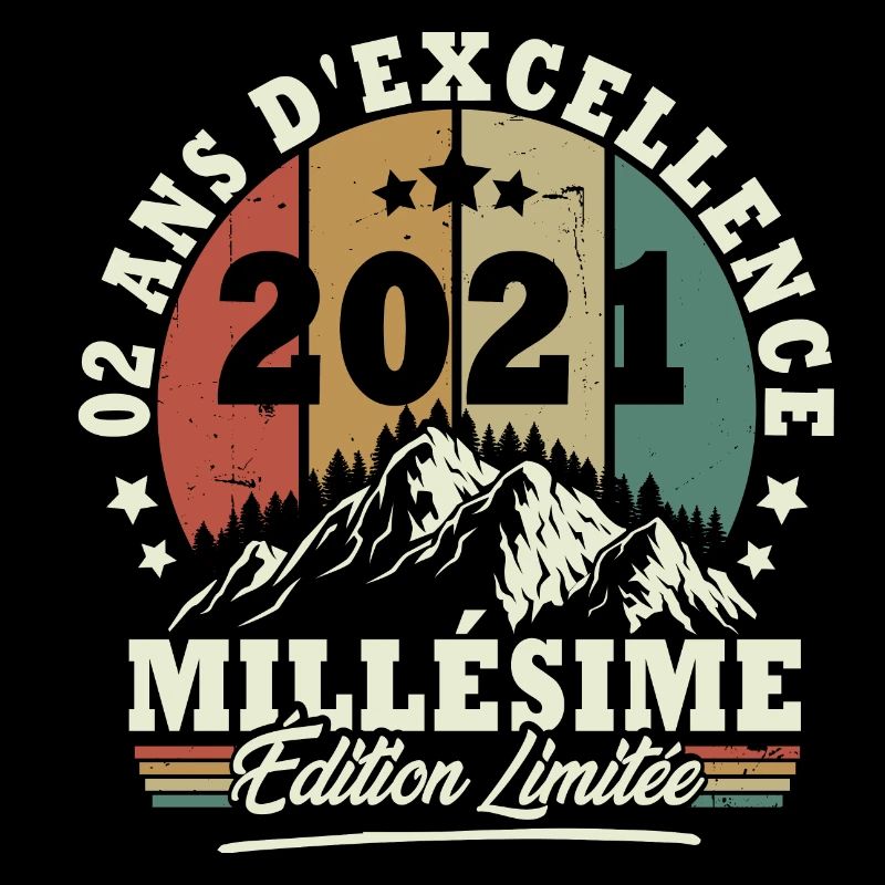 Millésime 2021, Cadeau D'anniversaire 2 Ans