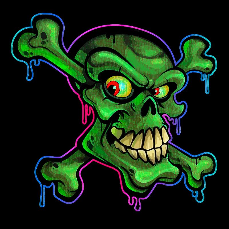 Pirate Crâne Cartoon Graffiti