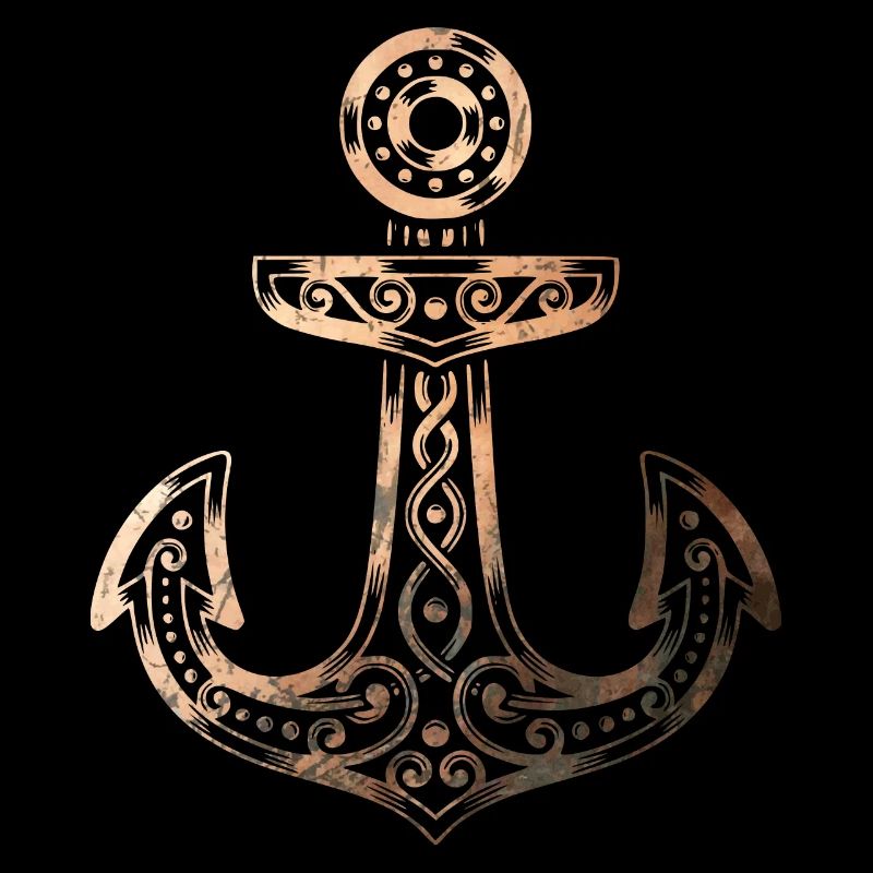 Viking Anchor - Retro Copper