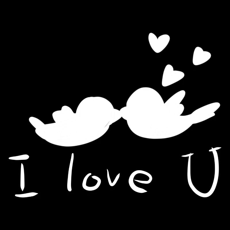 Je t’aime les oiseaux couple d’animaux