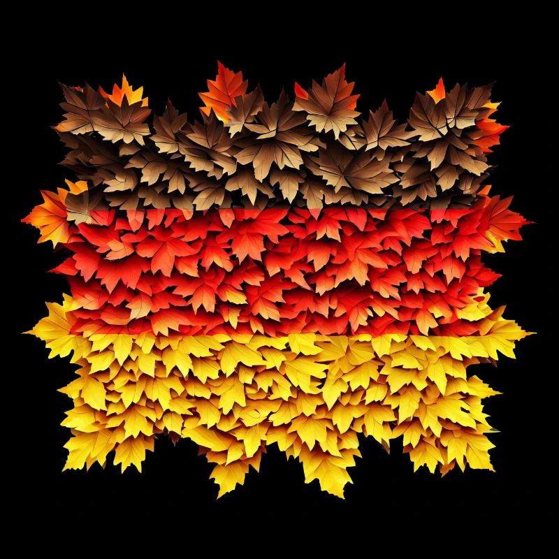 German flag autumn in Germany