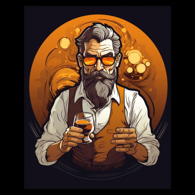 Whisky drinking bearded Gentleman