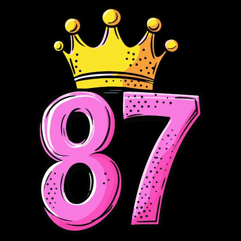 87 Numéro Jersey Couronne