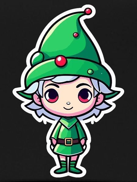 Elf Christmas Illustration