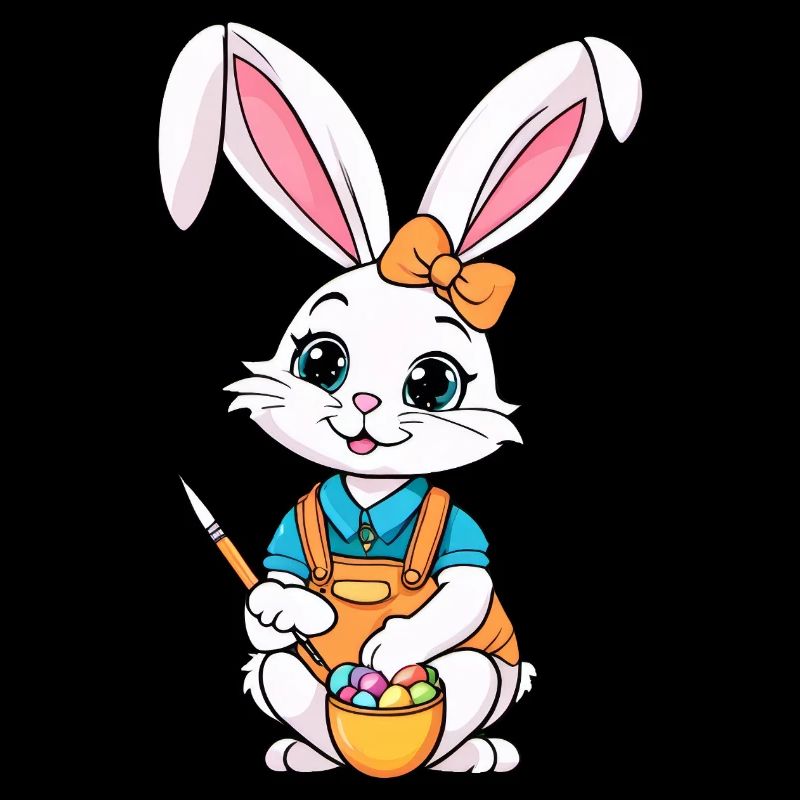 Easter bunny with Easter eggs