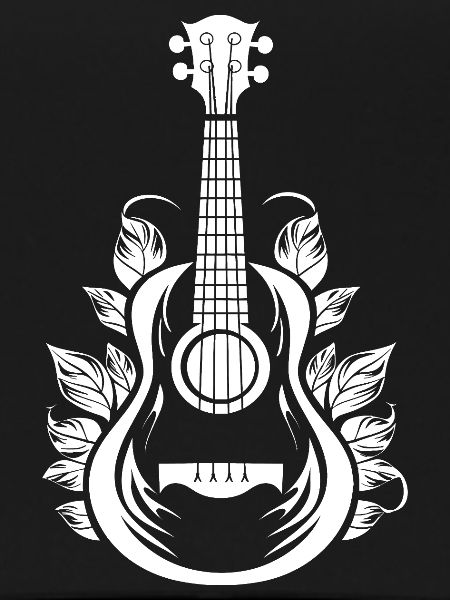 Ukulele Cartoon-Stil