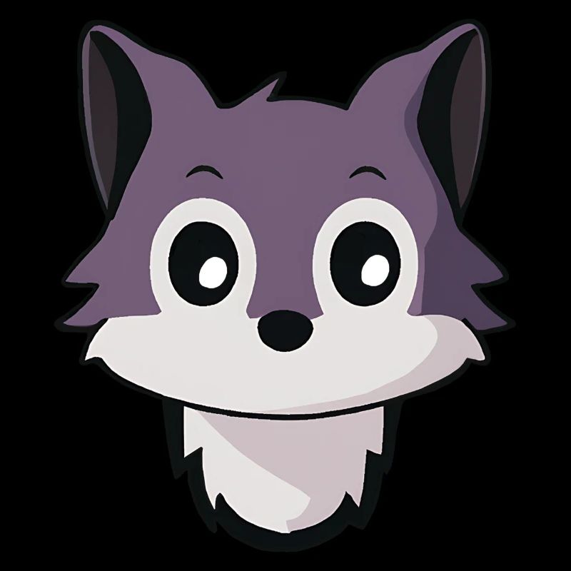 Conception de tête de loup de chien husky