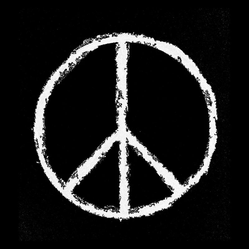 peace print white