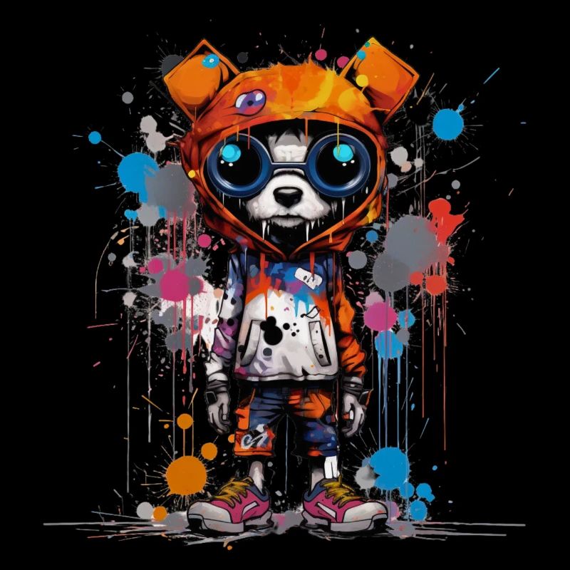Paws & Reflect: An Artistic Canine Creation
