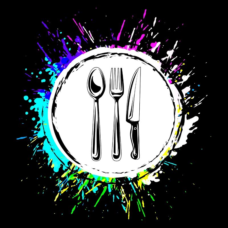 Gabel Besteck Bunt Kochen