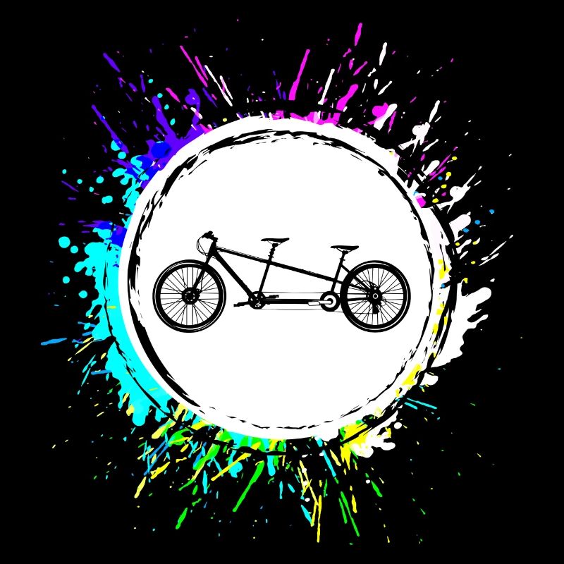 Tandem de vélo Coloré