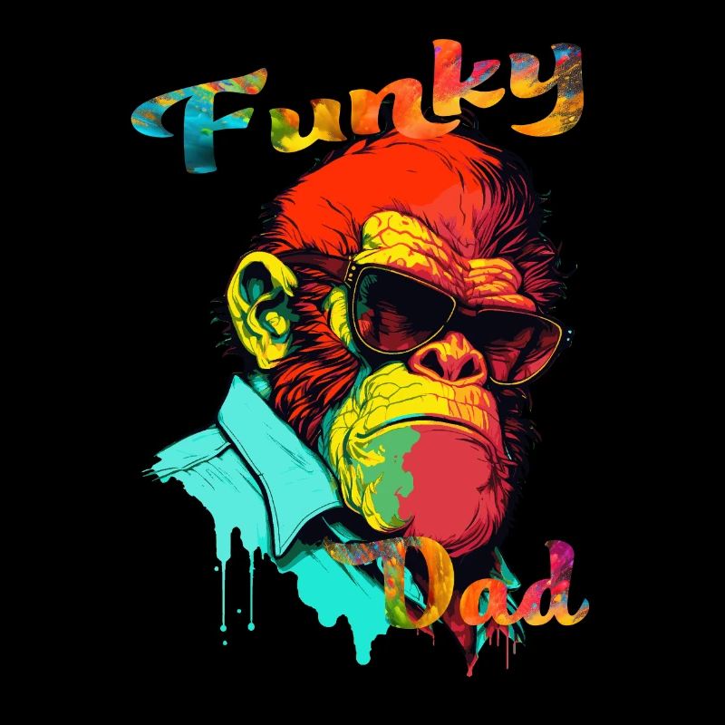 Funky Dad. birthday, Father's Day. Gorilla