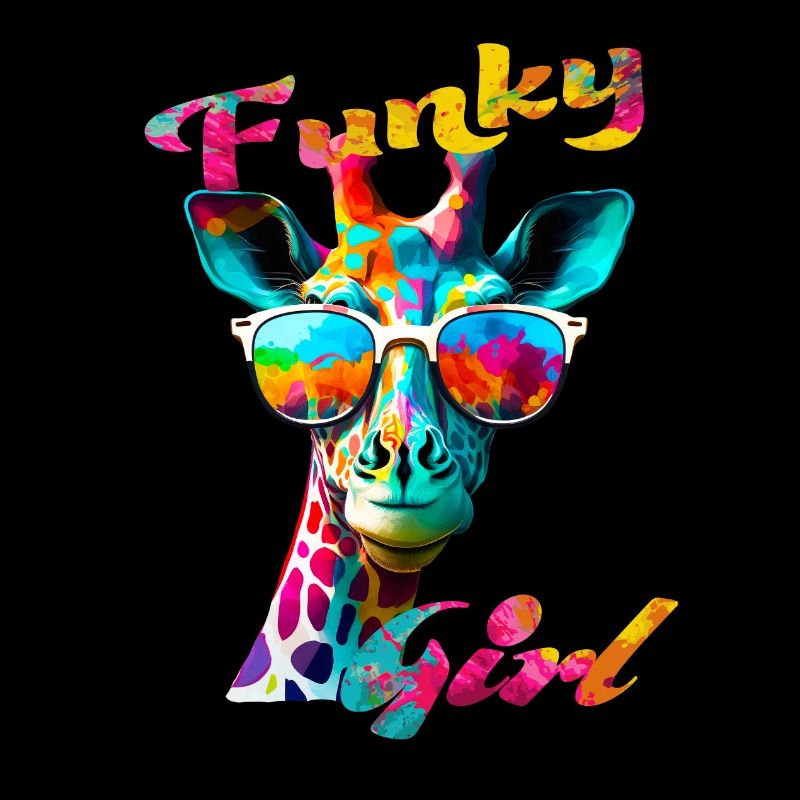 Funky Mädchen Giraffe