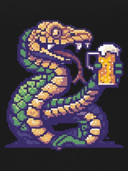 Serpent Cobra Bière Pixel