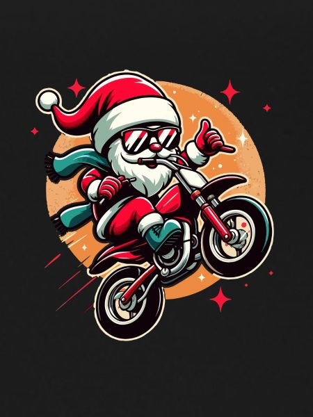 Cool Biker Santa