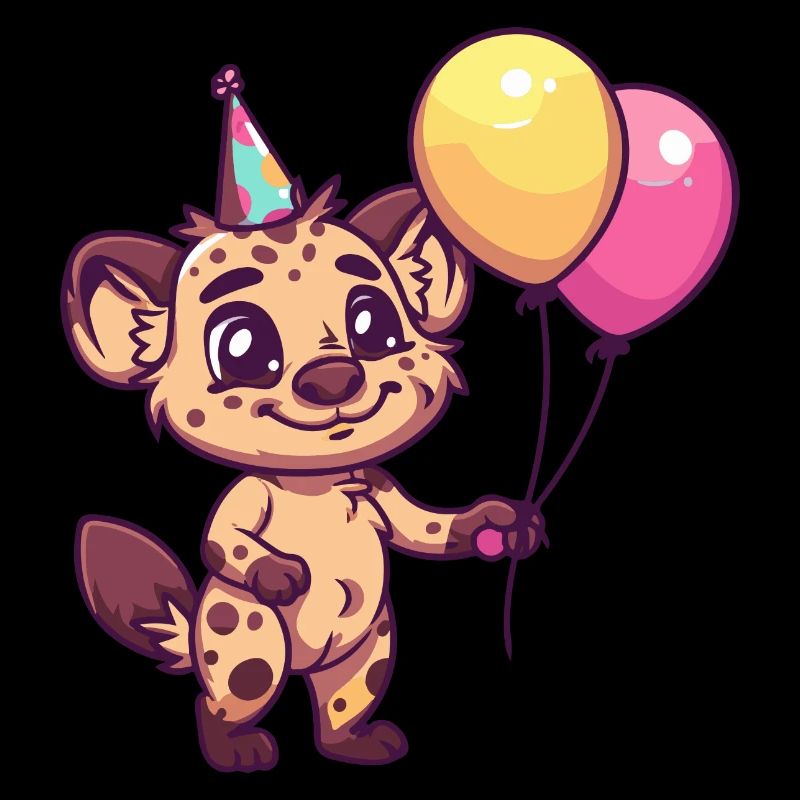 Hyena Birthday Comic Cute