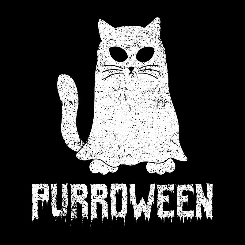 Purroween, Spooky Halloween Ghost Cat