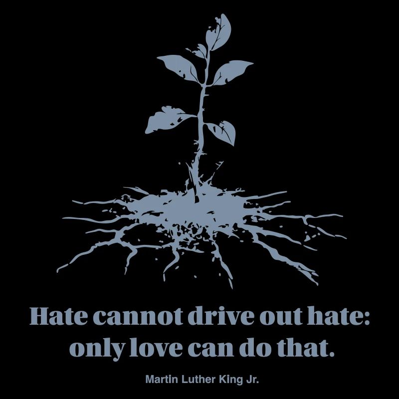 Hate cannot drive out hate: only love can do that