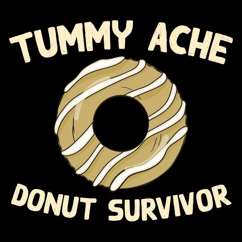 Tummy Ache Donut Survivor Drôle de nourriture préférée