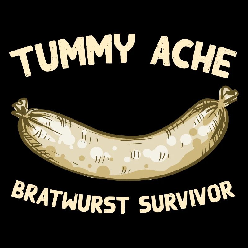 Maux de ventre Bratwurst Survivor Drôle de nourriture préférée