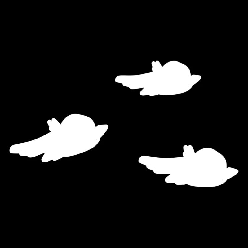 Symbol three birds cartoon