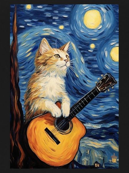 Cat Plays Guitar