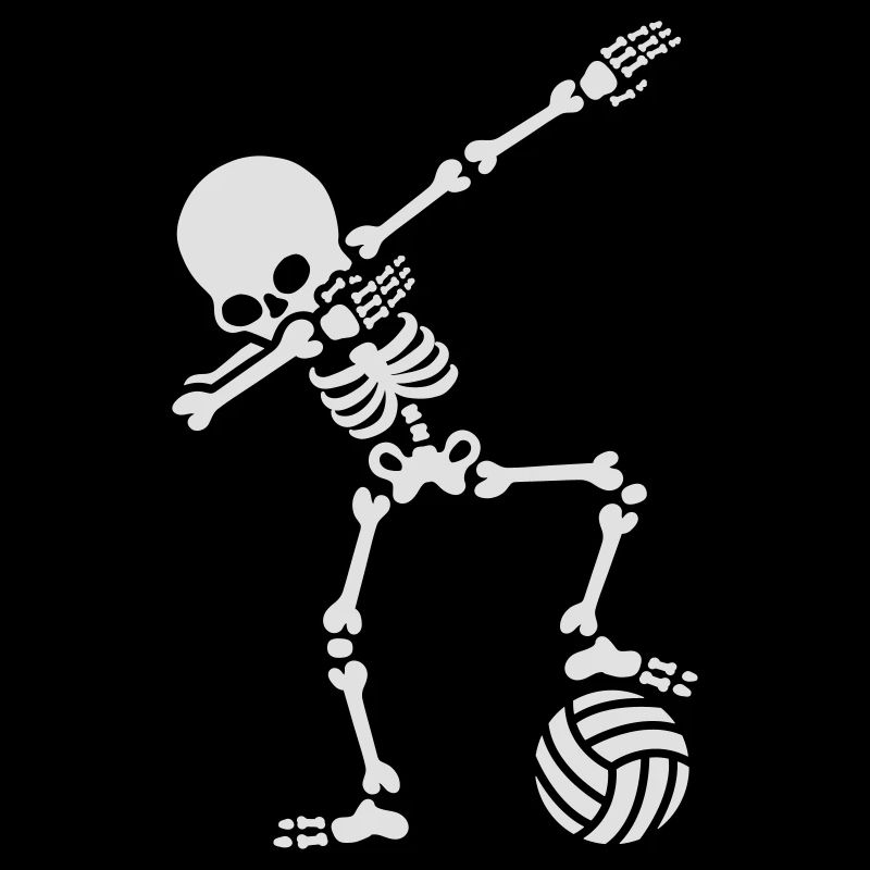 Dab dabbing skeleton (beach) volleyball