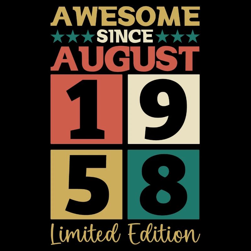 Awesome since August 1958 64. Geburtstag Geschenk