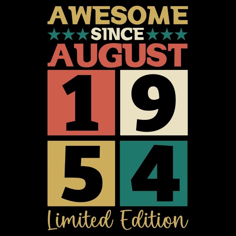 Awesome since August 1954 70th Birthday Gift